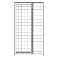 Panneau de chenil MKS - GRILLAGE 50 x 50 mm - 1 m x 1.84 m porte à DROITE