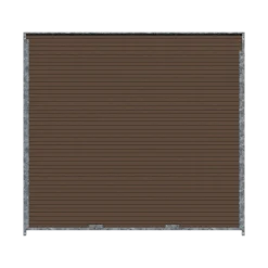 Panneau de chenil MKS - WPC brun - 2 m x 1.84 m