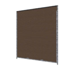Panneau de chenil MKS - WPC brun - 2 m x 1.84 m