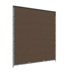 Panneau de chenil MKS - WPC brun - 2 m x 1.84 m