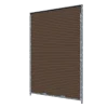 Panneau de chenil MKS - WPC brun - 1.50 m x 1.84 m