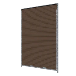 Panneau de chenil MKS - WPC brun - 1.50 m x 1.84 m