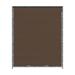 Panneau de chenil MKS - WPC brun - 1.50 m x 1.84 m