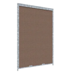 Panneau de chenil MKS - WPC brun - 1.50 m x 1.84 m