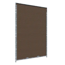 Panneau de chenil MKS - WPC brun - 1.50 m x 1.84 m