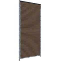 Panneau de chenil MKS - WPC brun- 1 m x 1.84 m