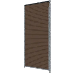 Panneau de chenil MKS - WPC brun- 1 m x 1.84 m