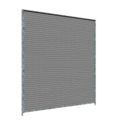 Panneau de chenil MKS - WPC gris - 2 m x 1.84 m