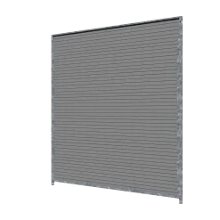 Panneau de chenil MKS - WPC gris - 2 m x 1.84 m