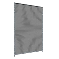 Panneau de chenil MKS - WPC gris - 1.50 m x 1.84 m