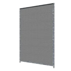 Panneau de chenil MKS - WPC gris - 1.50 m x 1.84 m