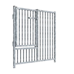 Panneau de parc à chiots MKS en barreaux 5 cm - 1 m x 0.95 m avec porte 3/4