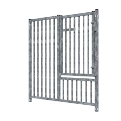 Panneau de parc à chiots MKS en barreaux 5 cm - 1 m x 0.95 m avec porte 3/4