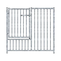 Panneau de parc à chiots MKS en barreaux 5 cm - 1 m x 0.95 m avec porte 3/4