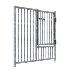 Panneau de parc à chiots MKS en barreaux 5 cm - 1 m x 0.95 m avec porte 3/4