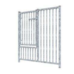 Panneau de parc à chiots MKS en barreaux 5 cm - 1 m x 0.95 m avec porte 3/4