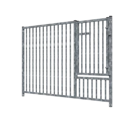 Panneau de parc à chiots MKS en barreaux 5 cm - 1.5 m x 0.95 m avec porte 3/4