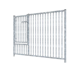 Panneau de parc à chiots MKS en barreaux 5 cm - 1.5 m x 0.95 m avec porte 3/4
