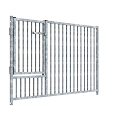 Panneau de parc à chiots MKS en barreaux 5 cm - 1.5 m x 0.95 m avec porte 3/4