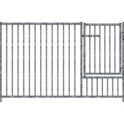 Panneau de parc à chiots MKS en barreaux 5 cm - 1.5 m x 0.95 m avec porte 3/4