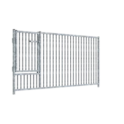 Panneau de parc à chiots MKS en barreaux 5 cm - 2 m x 0.95 m avec porte 3/4