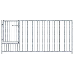 Panneau de parc à chiots MKS en barreaux 5 cm - 2 m x 0.95 m avec porte 3/4
