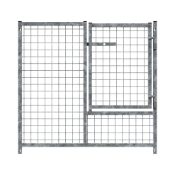 Panneau de parc à chiots MKS en grillage 5x5 - 1 m x 0.95 m avec porte 3/4