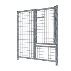 Panneau de parc à chiots MKS en grillage 5x5 - 1 m x 0.95 m avec porte 3/4