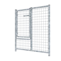 Panneau de parc à chiots MKS en grillage 5x5 - 1 m x 0.95 m avec porte 3/4