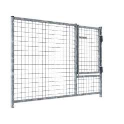 Panneau de parc à chiots MKS en grillage 5x5 - 1.50 m x 0.95 m avec porte 3/4