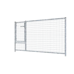 Panneau de parc à chiots MKS en grillage 5x5 - 2 m x 0.95 m avec porte 3/4