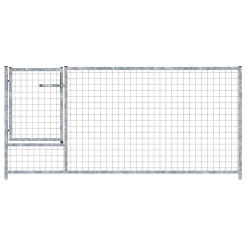 Panneau de parc à chiots MKS en grillage 5x5 - 2 m x 0.95 m avec porte 3/4