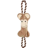 Peluche singe avec corde, un jouet deux en un pour chien