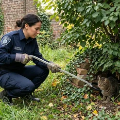 Pince de capture en acier pour chat