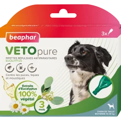 Pipette antiparasitaire vétonature - chien moyen 15 à 30 kg