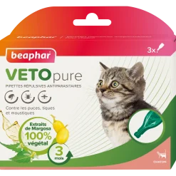 Pipettes antiparasitaire Vetonature chaton