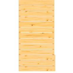 Plancher bois 1.95x 1 m (découpe à droit pour cloison de 1.50 ouverte bas 45cm)