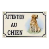 Plaque attention au chien, Labrador