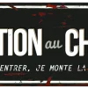 Plaque attention au chien - noir gris