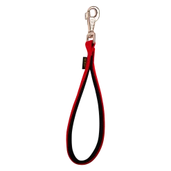 Poignée nylon double rembourée 25 mm, rouge