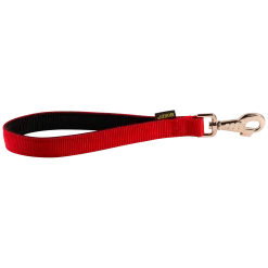 Poignée nylon double rembourée 25 mm, rouge