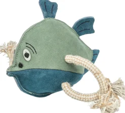 Poisson sur corde, en cuir,corde, 28 cm