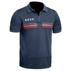 Polo ASVP PM ONE MC Bleu - S