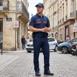Polo ASVP PM ONE MC Bleu - S