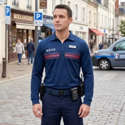Polo ASVP PM ONE ML Bleu - L