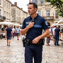 Polo Police Municipale PM One MC Bleu - S