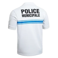 Polo Police Municipale PM One MC Blanc - S