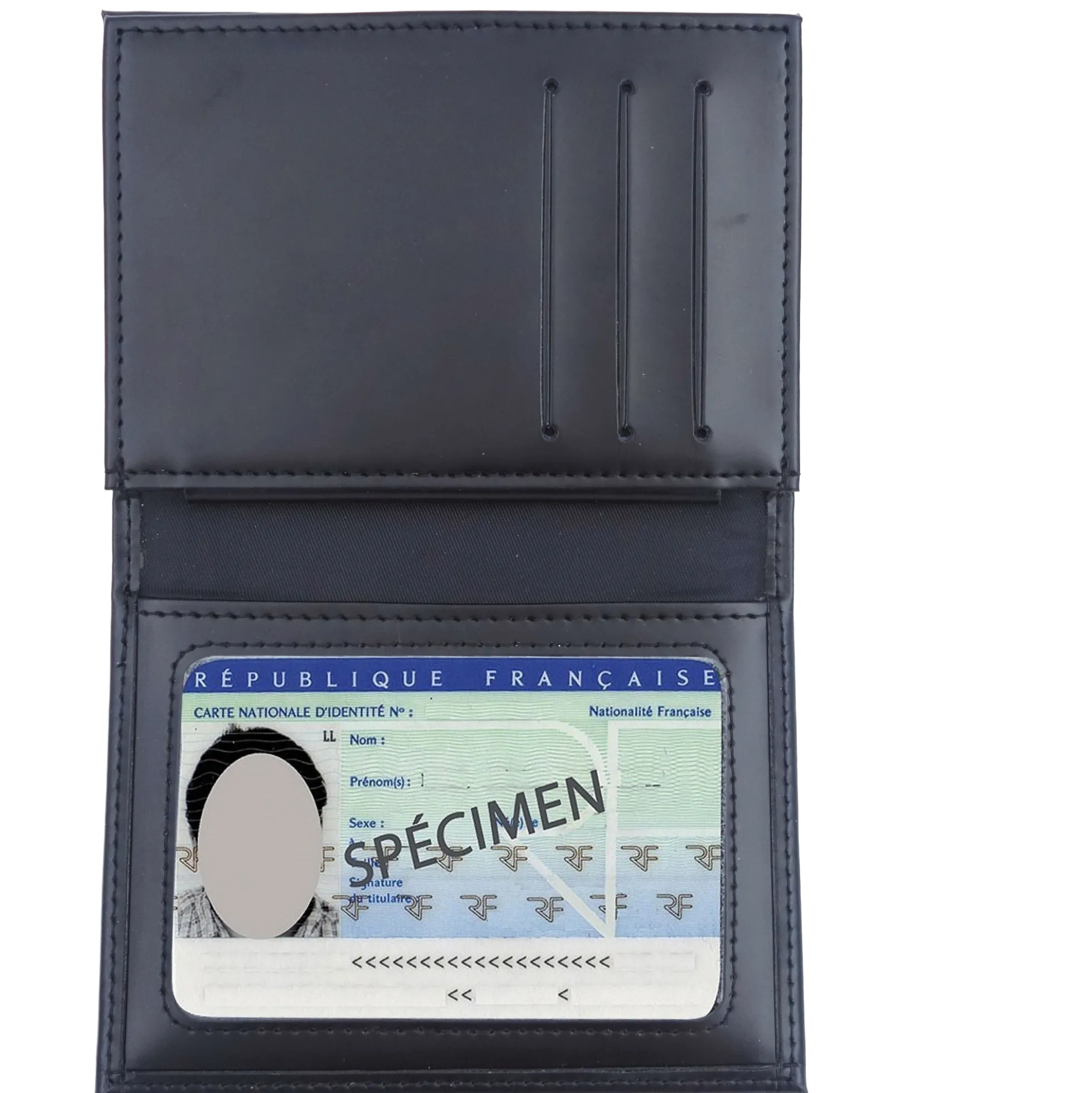 Porte feuille police municipale 3 volets avec emplacement carte navigo