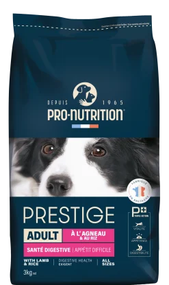 Pro-nutrition Prestige Adulte Exigent, agneau & riz, 3 kg