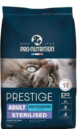 Pro-Nutrition Prestige chat stérilisé et/ou light aux poissons, 2 kg